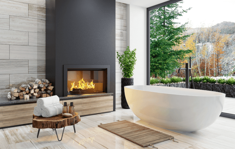 Fireplace-Bathroom